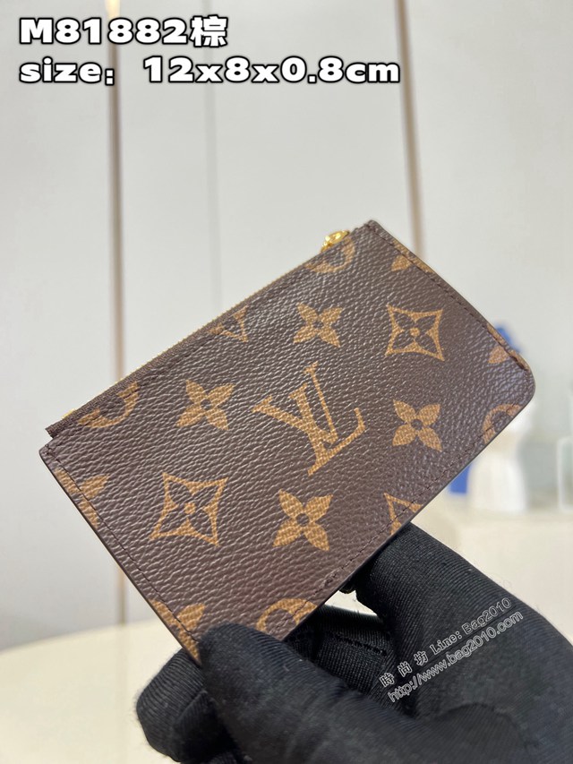 LV專櫃2023新款Romy名片夾 M81882老花棕 路易威登經典男女款零錢卡包 dn1460